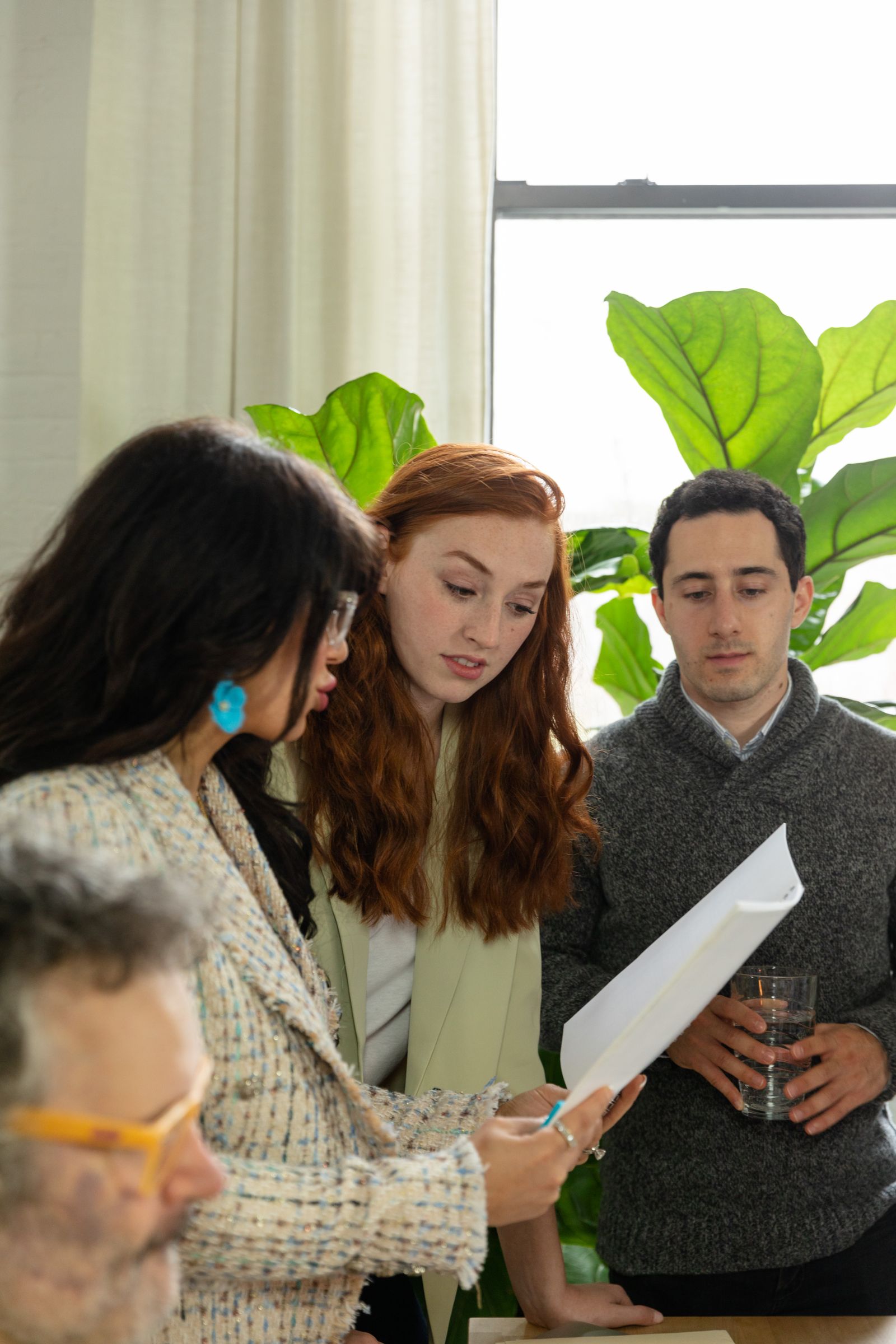Commercial professionals reviewing contractor qualification information
